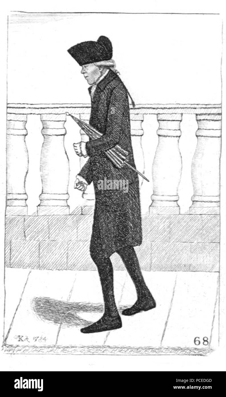 35 Alexander (Sandy) Lang avec parasol bois caricaturé par John Kay Banque D'Images