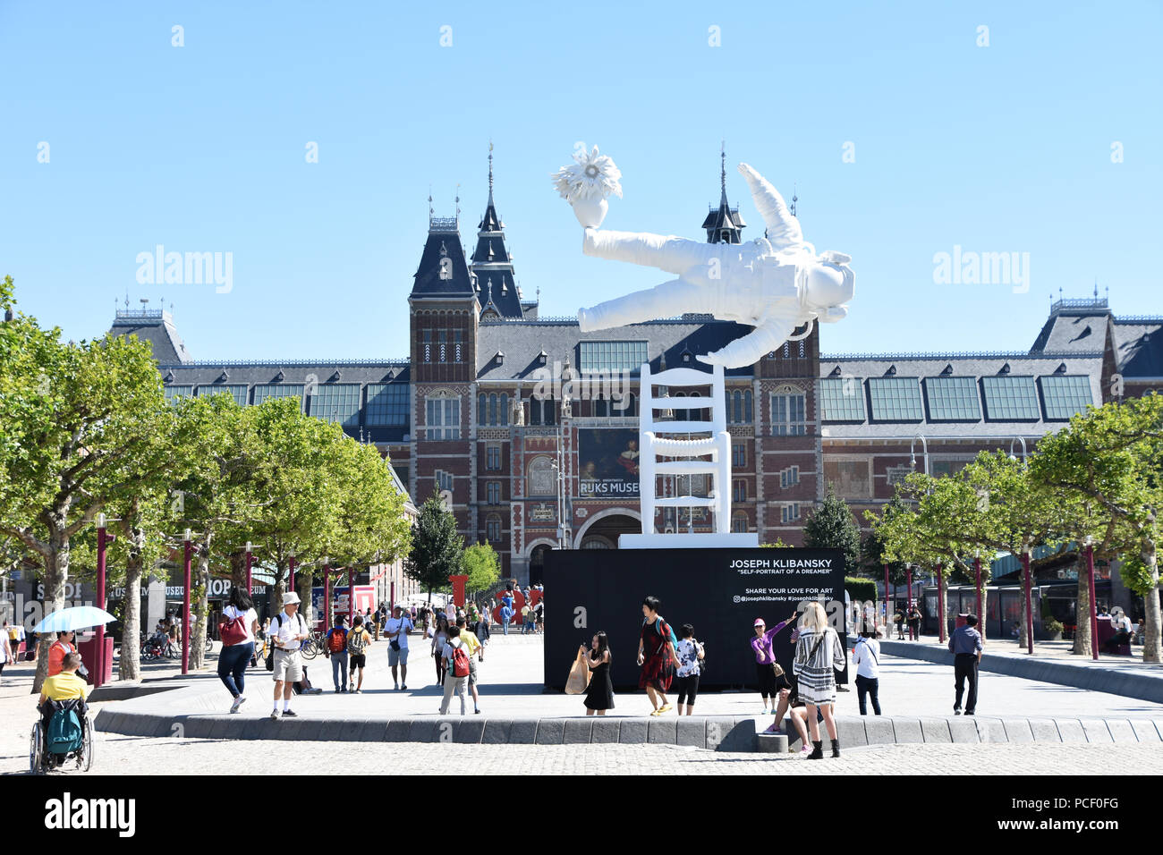 Vue avant du musée Rijks, Amsterdam. Juin, 2018 Banque D'Images