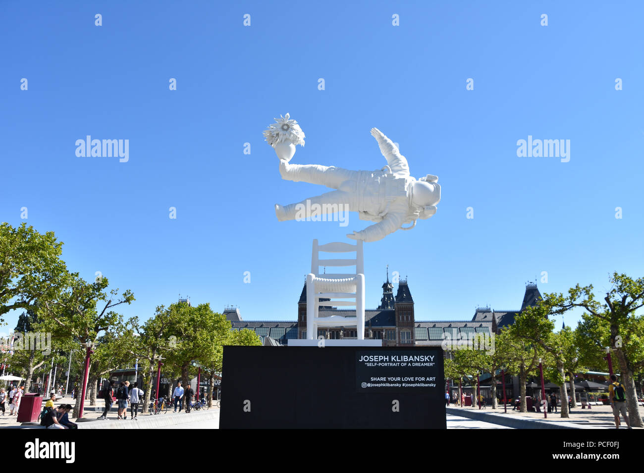 Klibansky sculpture en face de la Musée Rijks, Amsterdam. Juin, 2018 Banque D'Images