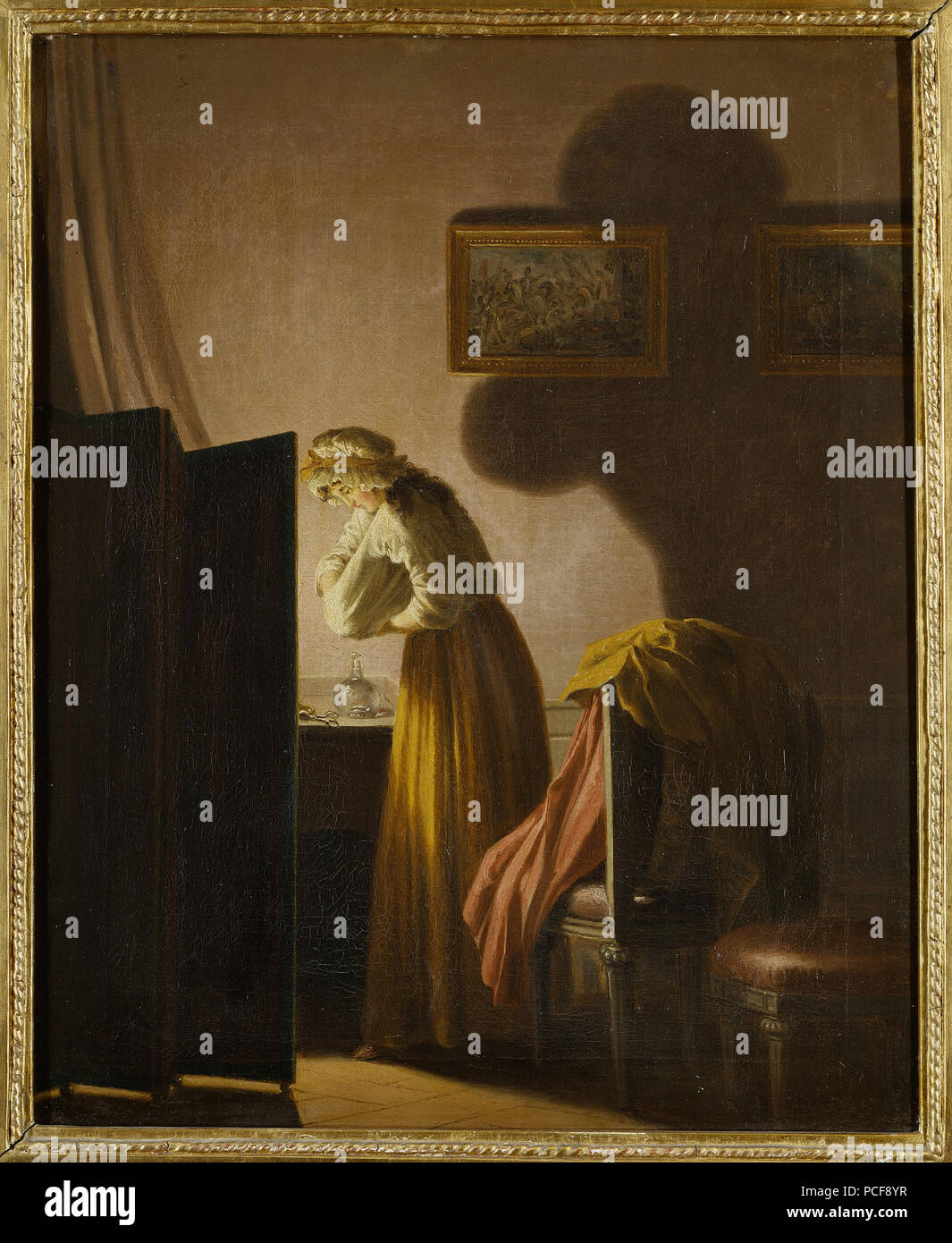 3 Une femme Choisir les puces aux chandelles Pehr Hilleström (1630-1702) - Nationalmuseum - 23805 Banque D'Images