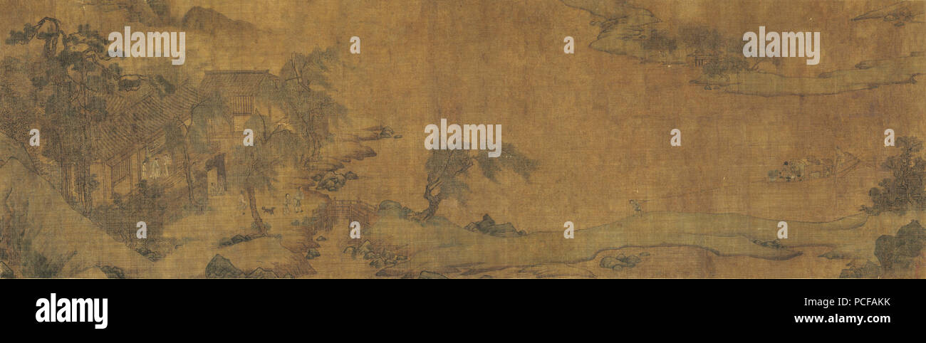 62 attribuée à Lu Tanwei. De retour à la maison.Ming Yuan ou copie. Musée national. Taipei. Banque D'Images