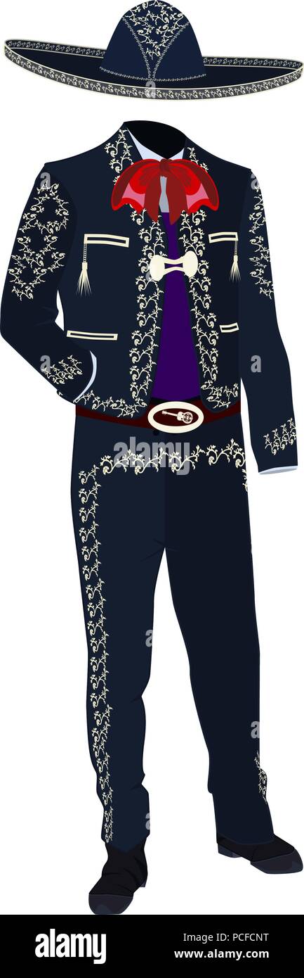 Costume de musicien Mariachi vector illustration Illustration de Vecteur