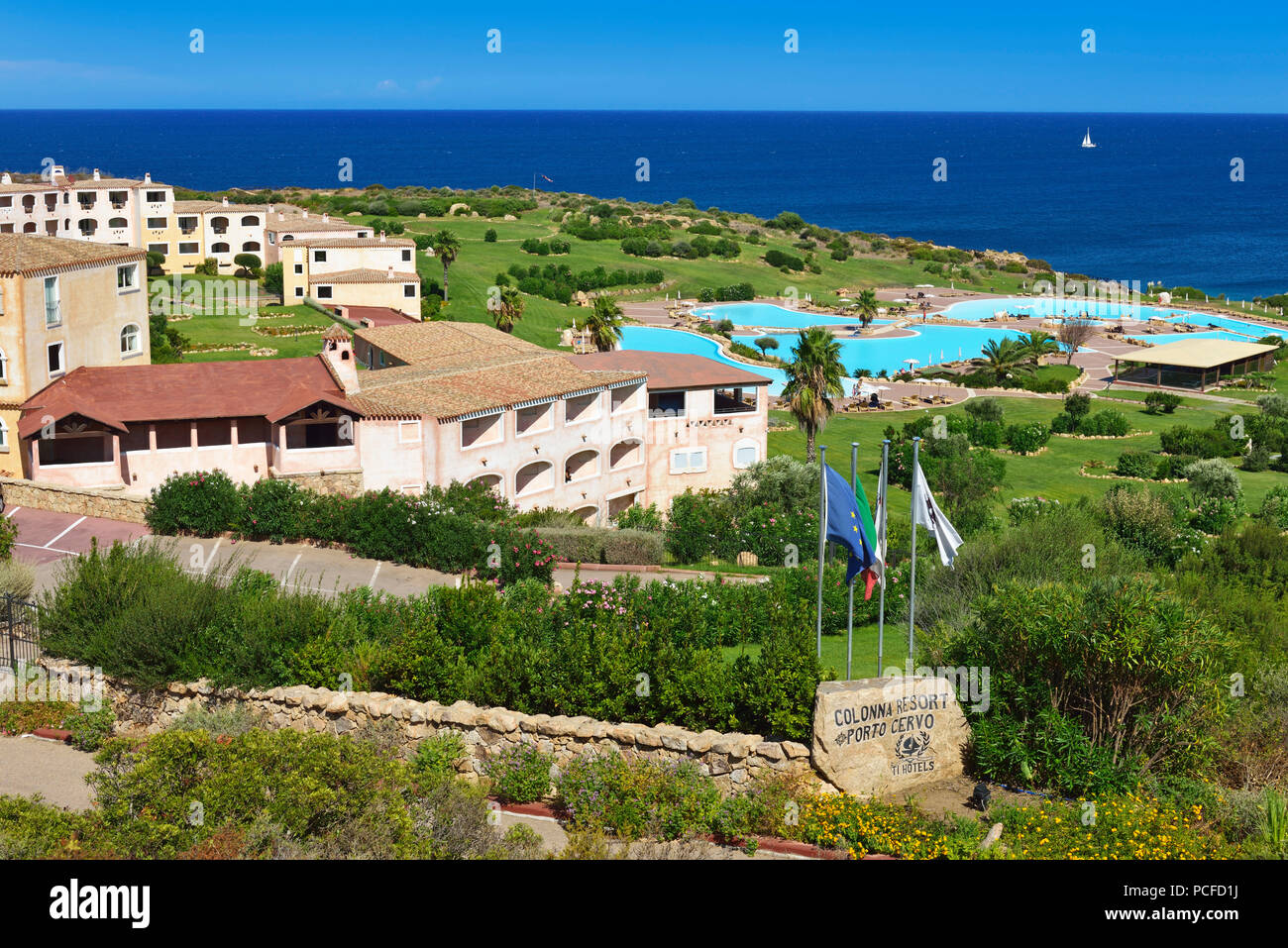 Golf Club Colonna Resort Porto Cervo, Sardaigne, Italie Banque D'Images