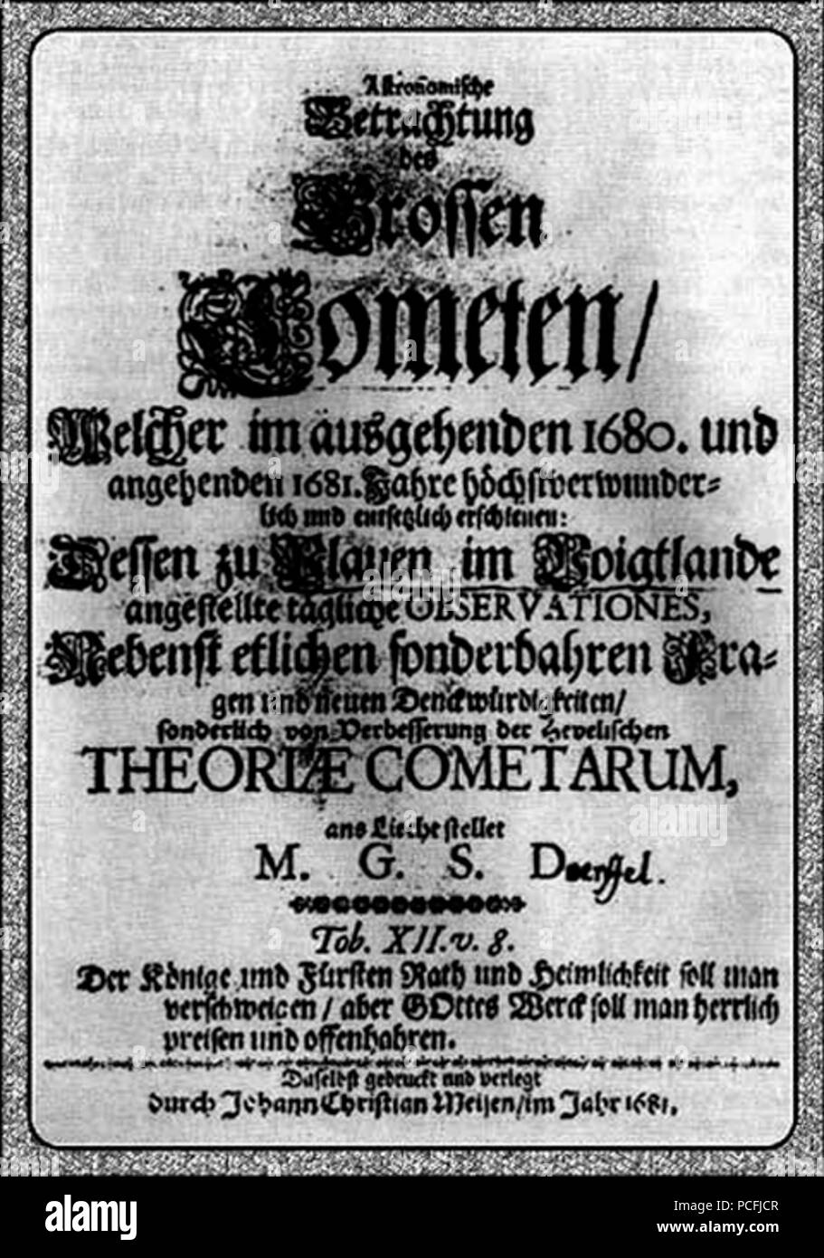 83 Betrachtung des grossen kometen Banque D'Images