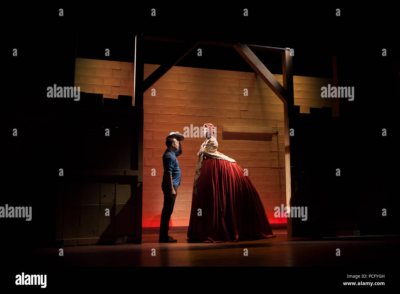 Edimbourg, Ecosse. UK. 2 août 2018. Appuyez sur Appeler Underground Railroad Jeu dans Traverse Theatre. Édimbourg. Photo : Jennifer Kidwell. Pako Mera/Alamy Live News. Banque D'Images