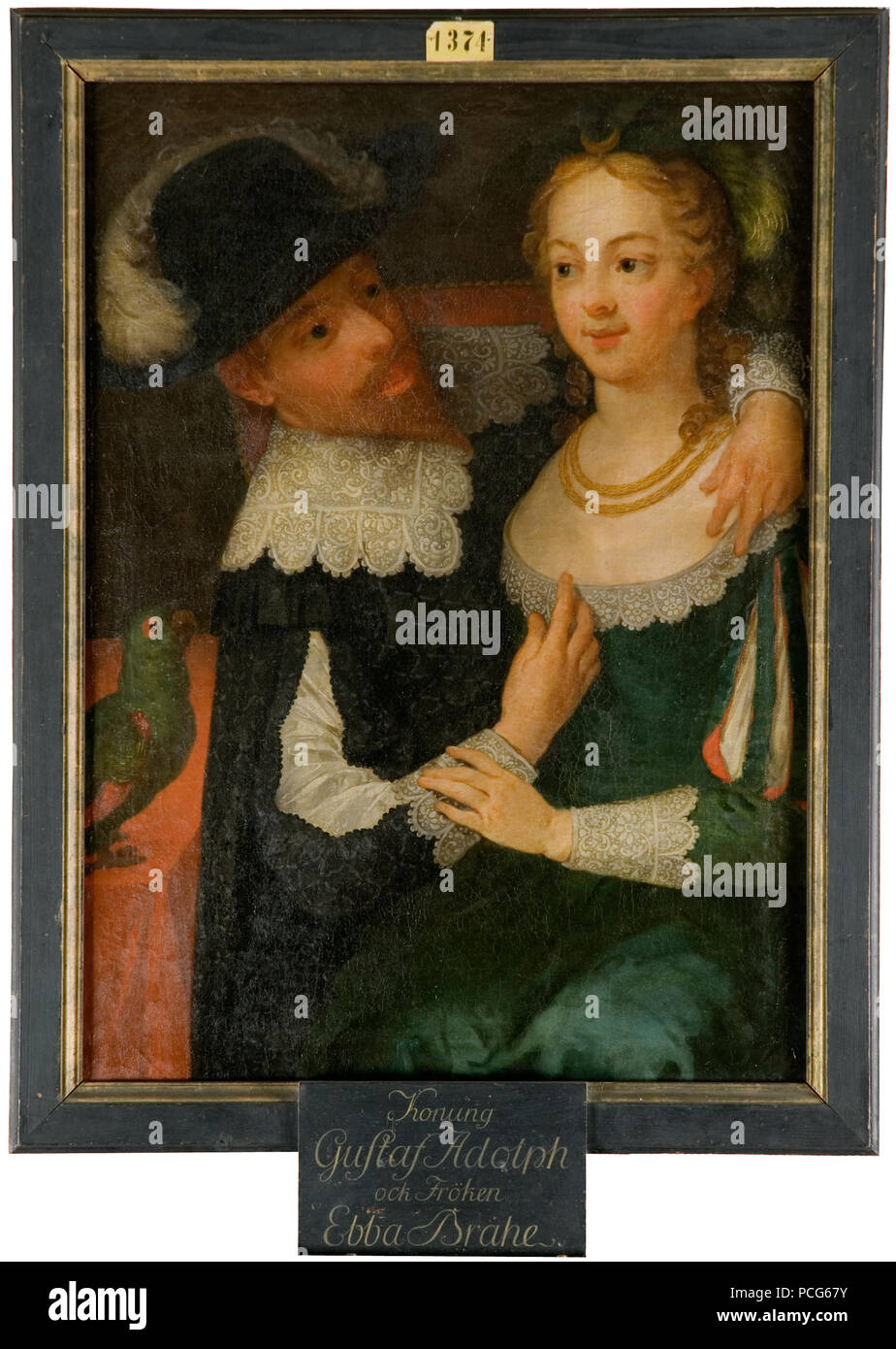 23 Genrescen kallad Gustav II Adolf, 1594-1632, kung och Ebba Brahe, 1596-1674 - Nationalmuseum - 16043 Banque D'Images