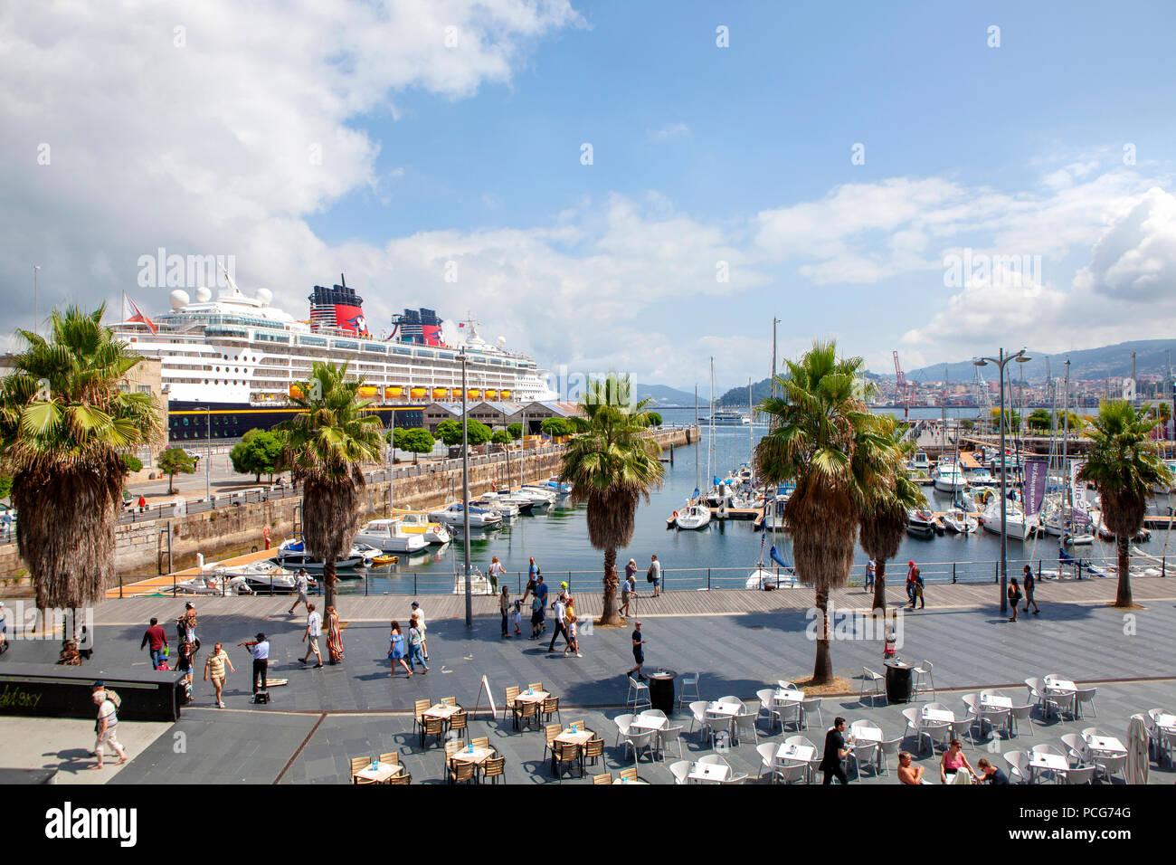 Le port de Vigo, Galice, Espagne Banque D'Images