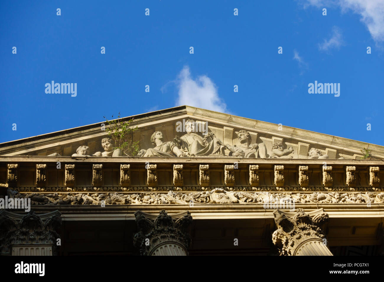 Détail sur la frise de la Chambre du Conseil, Museum and Art Gallery, Birmingham, Angleterre. Banque D'Images