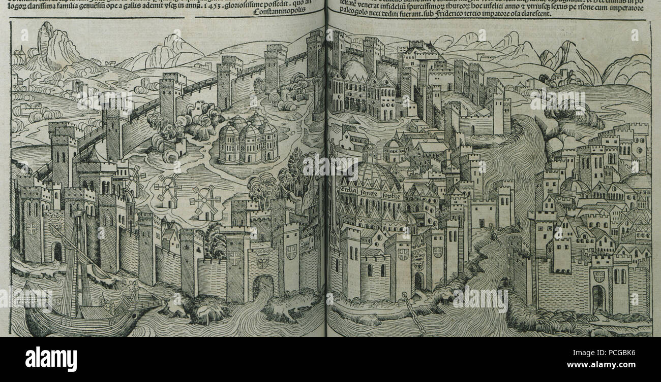 - Schedell 142 Constantinopolis Hartmann - 1493 Banque D'Images