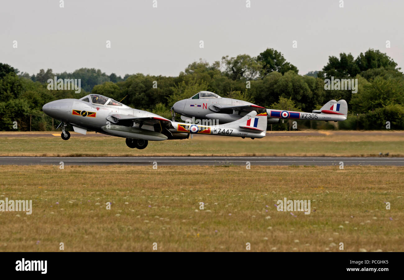 De Havilland Vampire, Norwegian Air Force Escadron Historique Banque D'Images
