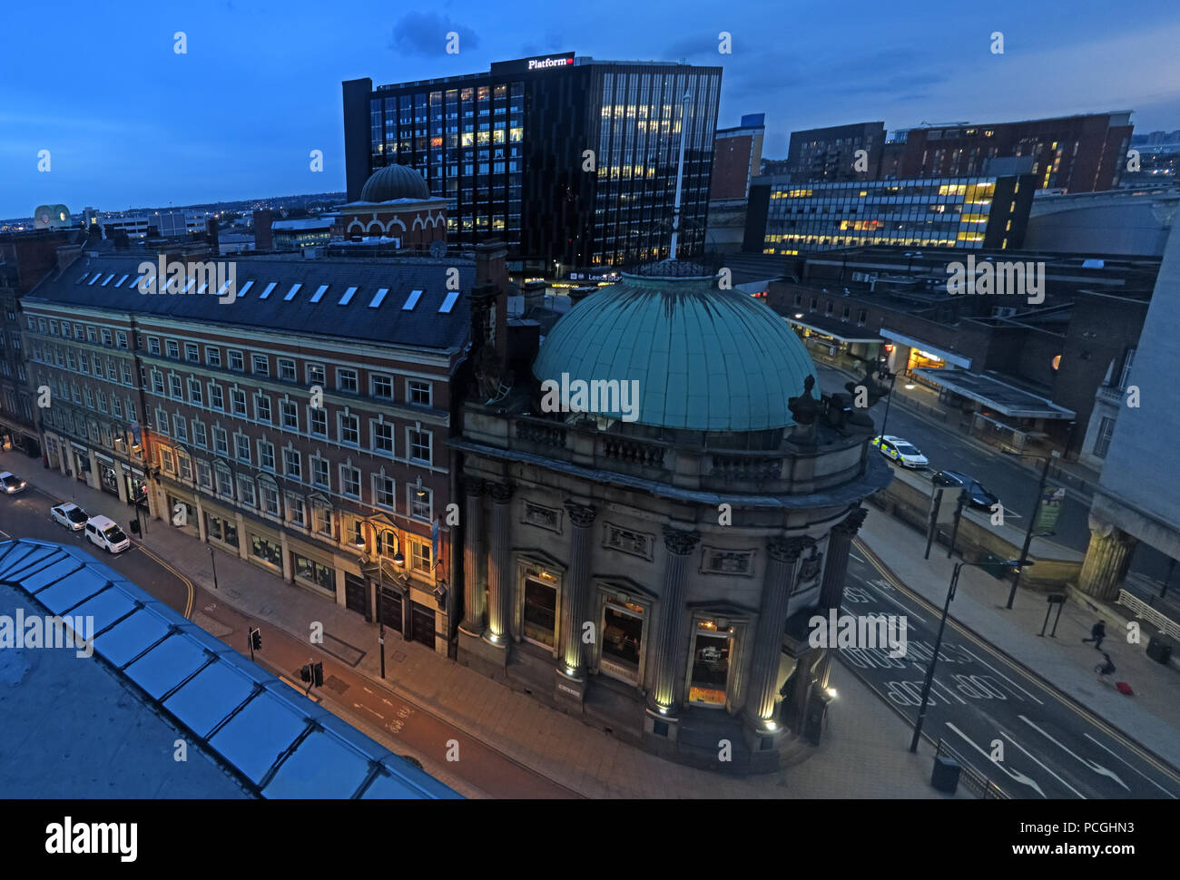 La gare, le centre-ville de Leeds, West Yorkshire, England, LS1, UK Banque D'Images