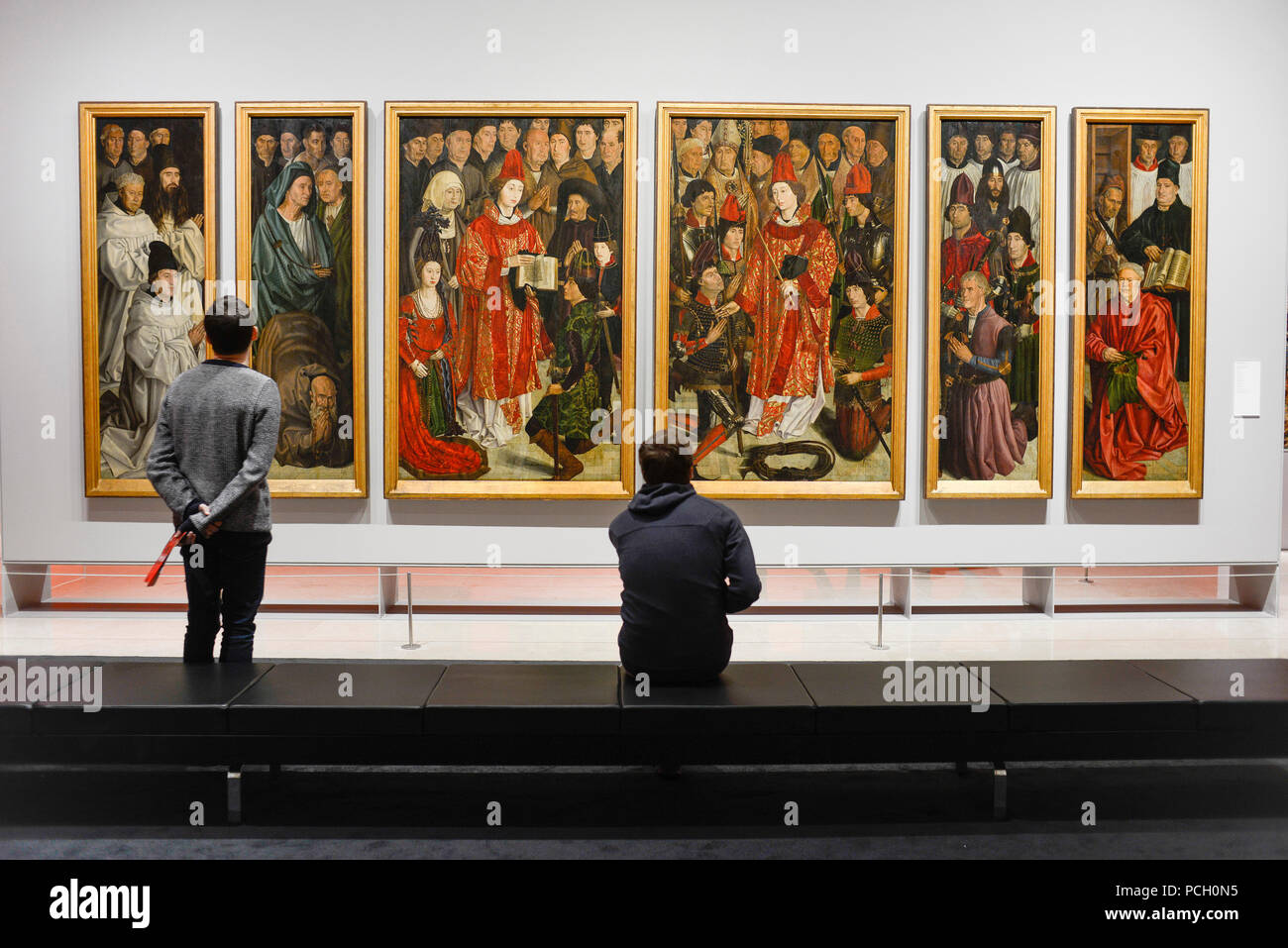 Portugal, Lisbonne : Museu Nacional de Arte Antiga, Musée National d'Art Ancien, à la St Vincent peinture sur panneau datant du Xvème siècle Banque D'Images