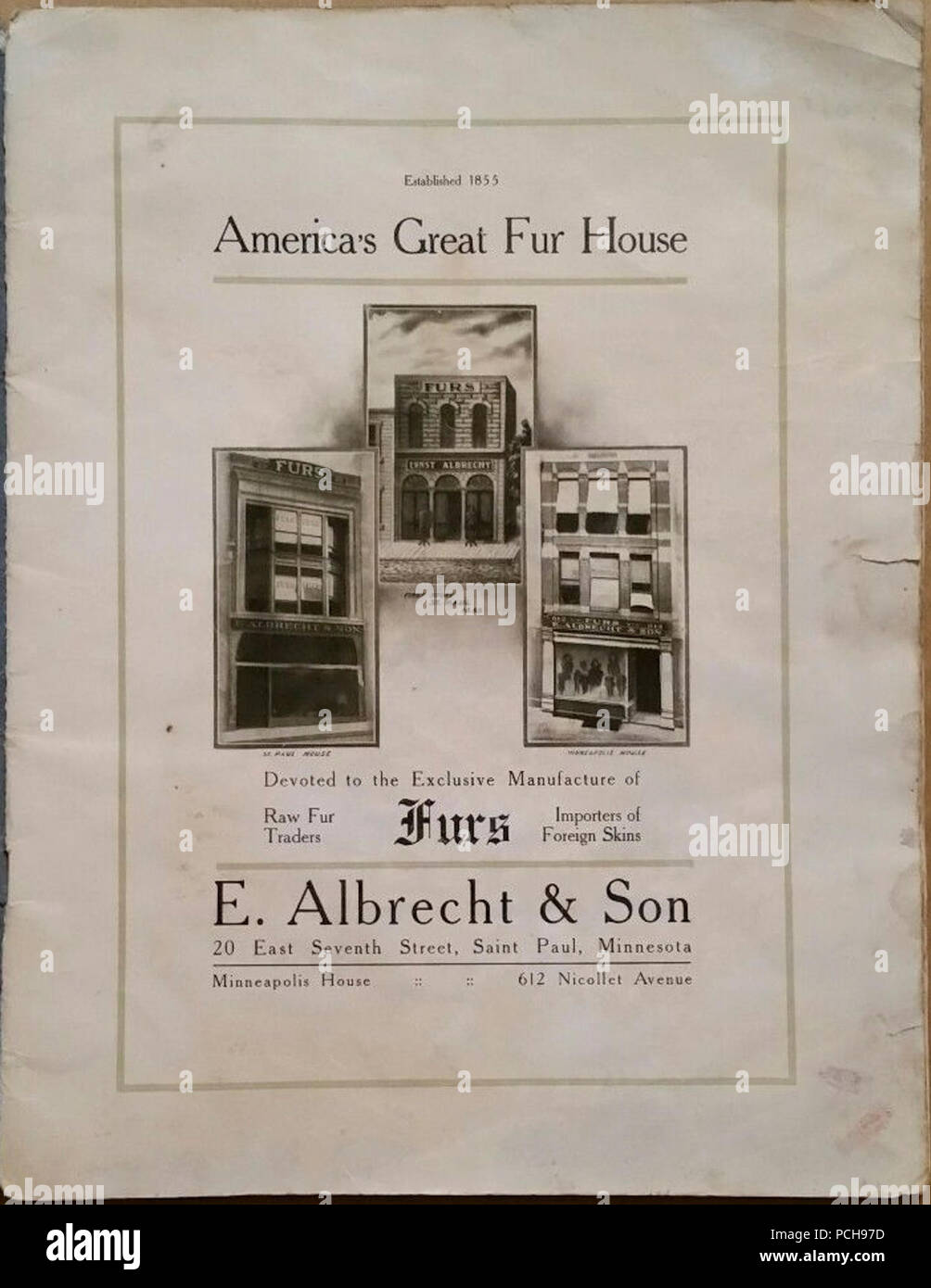 Albrecht & Son, fourrures, Saint Paul, Minnesota, quinzième Catalogue annuel 1505-1506 (02). Banque D'Images