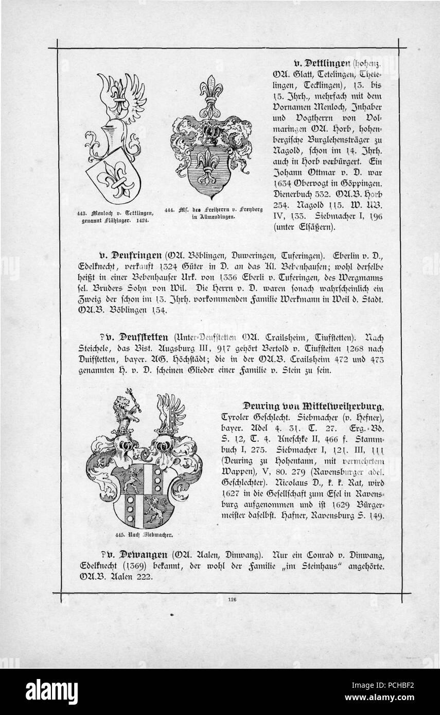 Alberti Wappenbuch H03 S 0126. Banque D'Images