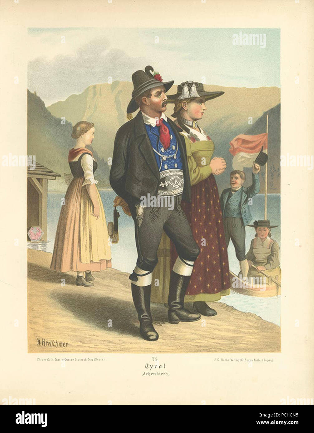 Albert Kretschmer - 075 - Tyrol, Achenkirch. Banque D'Images