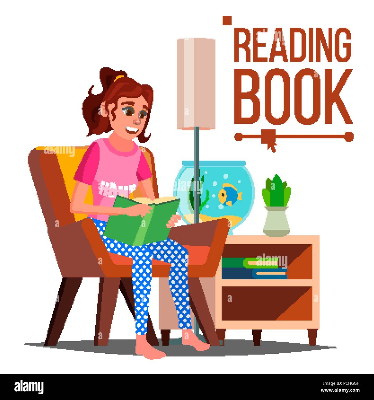 Woman emotional book Banque d'images vectorielles - Alamy