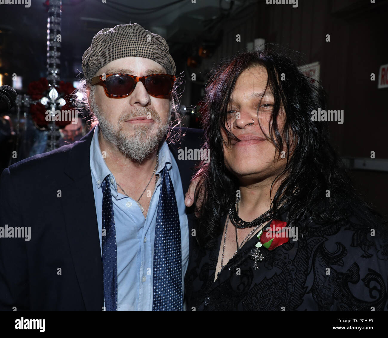 Rock & Roll batteur Joey Durant la célébration de mariages, au Rainbow Bar & Grill sur Sunset Strip, à Hollywood, Californie comprend : Leif Garrett, Joey Durant Où : Los Angeles, California, United States Quand : 01 Juil 2018 Credit : Sheri/WENN.com Determan Banque D'Images