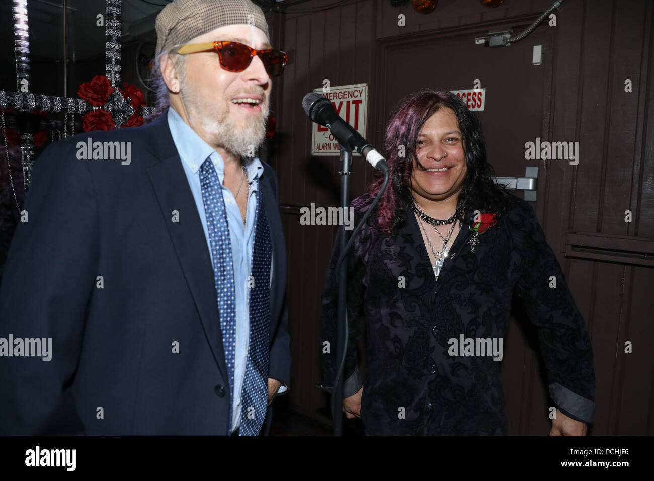 Rock & Roll batteur Joey Durant la célébration de mariages, au Rainbow Bar & Grill sur Sunset Strip, à Hollywood, Californie comprend : Leif Garrett, Joey Durant Où : Los Angeles, California, United States Quand : 01 Juil 2018 Credit : Sheri/WENN.com Determan Banque D'Images