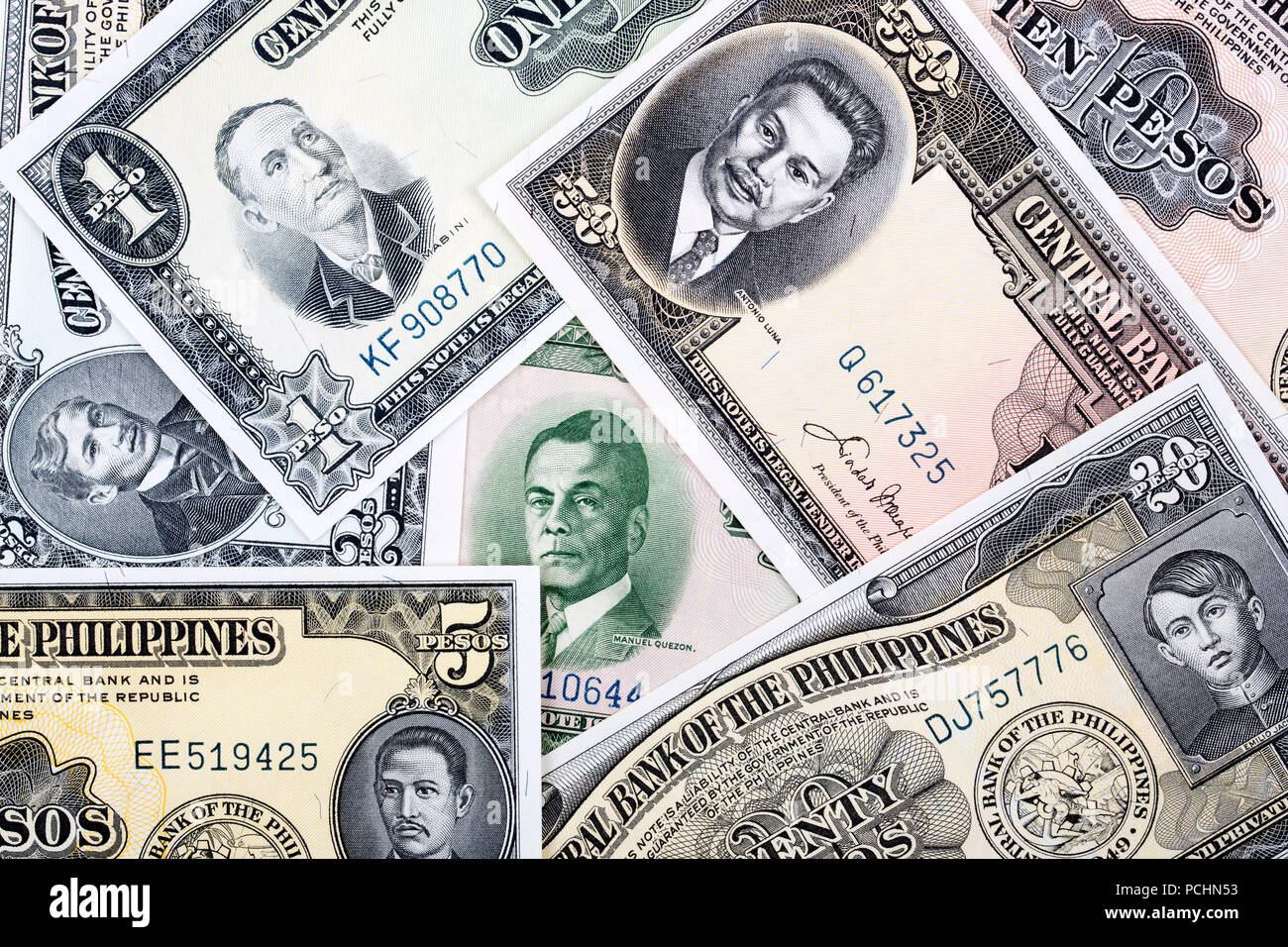 Ancien peso philippin, un arrière-plan Banque D'Images