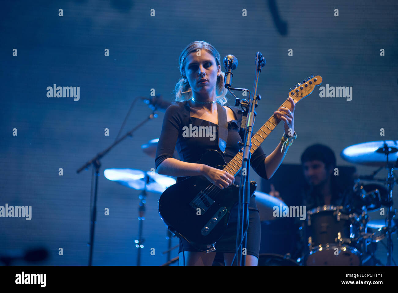 BONTIDA POUR, Roumanie - 19 juillet 2018 : groupe de rock alternatif britannique Wolf Alice en live sur la scène principale du festival Château électrique Banque D'Images