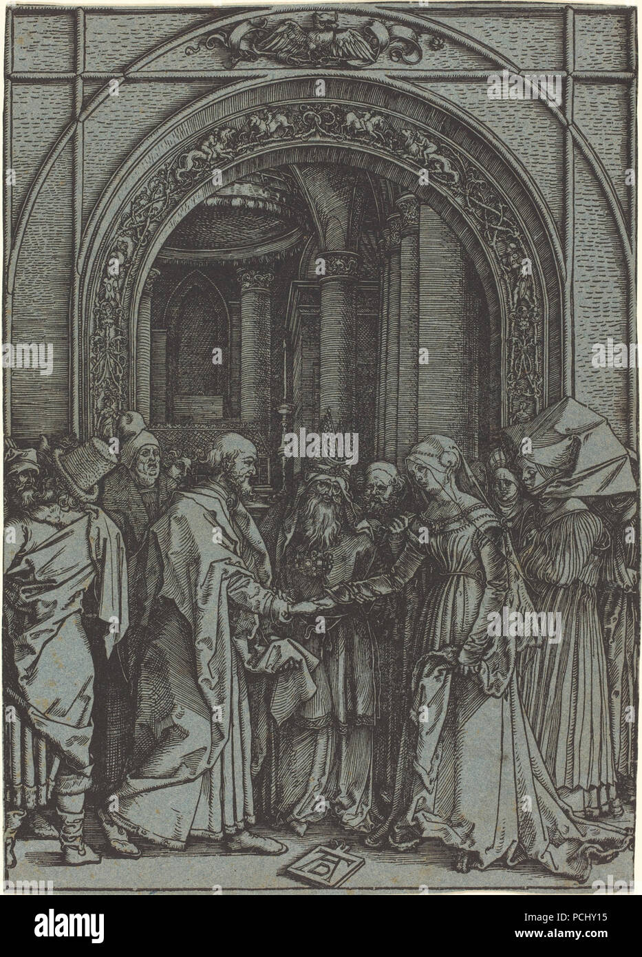Albrecht Dürer - les fiançailles de la Vierge ( 2003.142.1). Banque D'Images