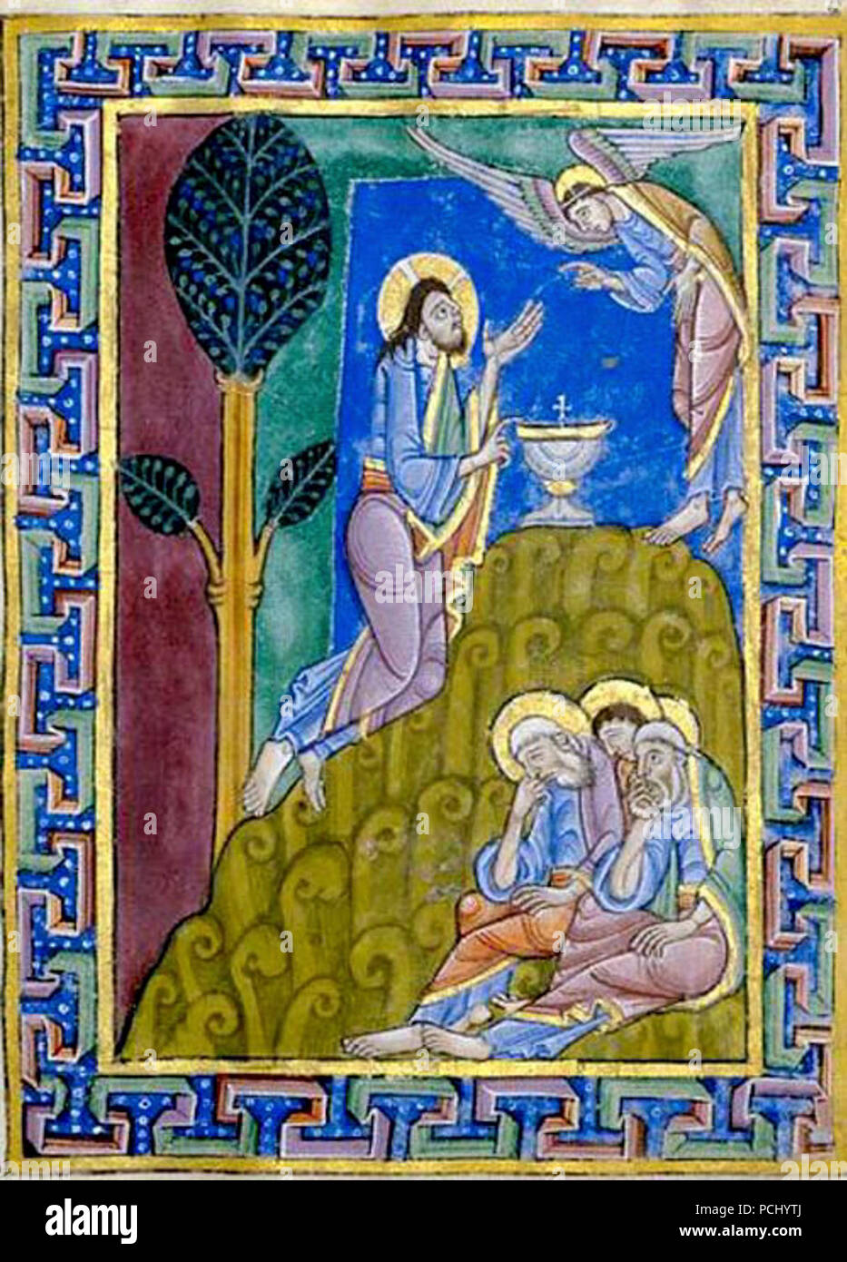 Albani-Psalter Getsemane. Banque D'Images