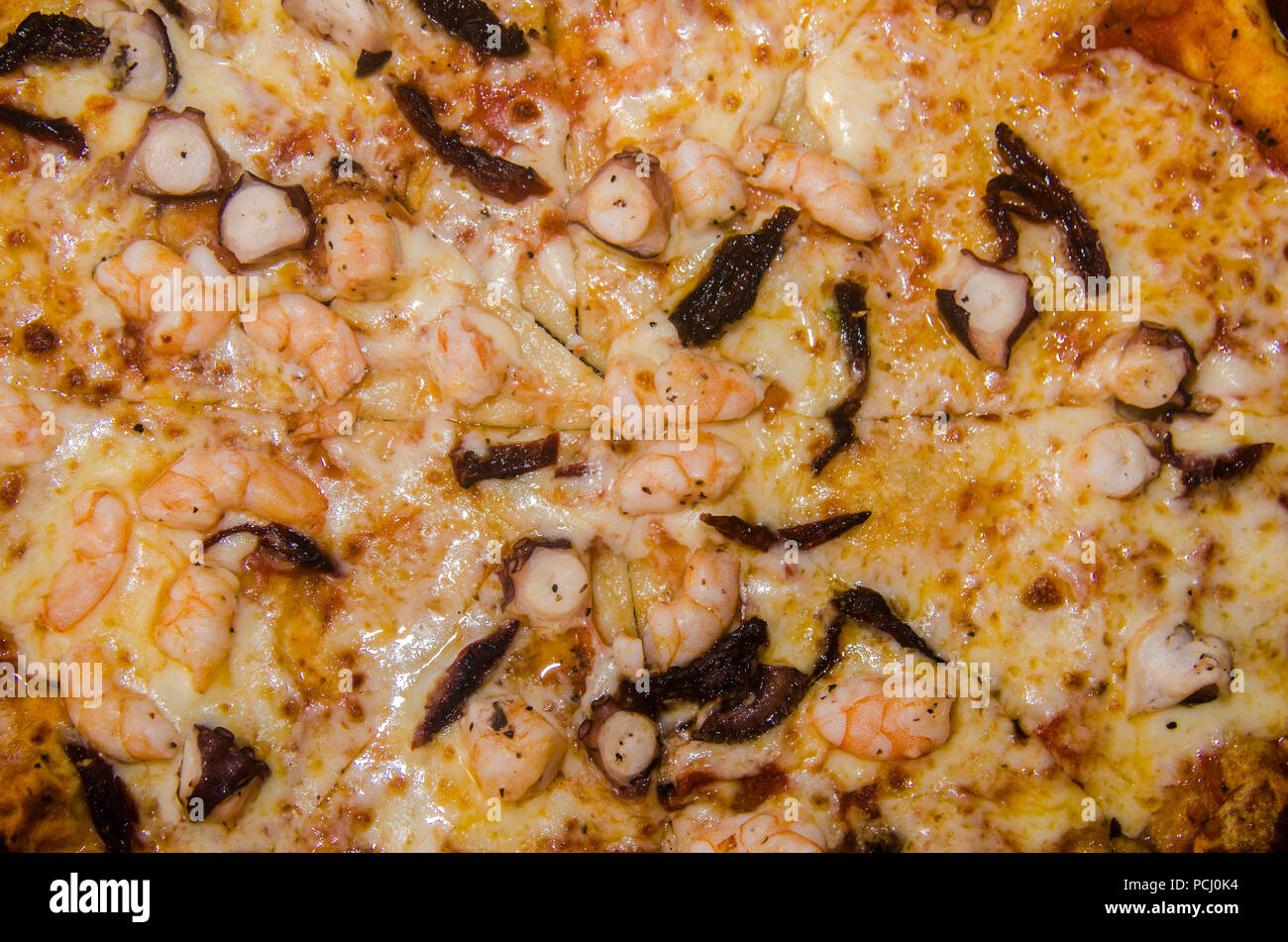 Pizza artisanale sur une plaque de bois Banque D'Images Pizza artisanale sur une plaque de bois Banque D'Images