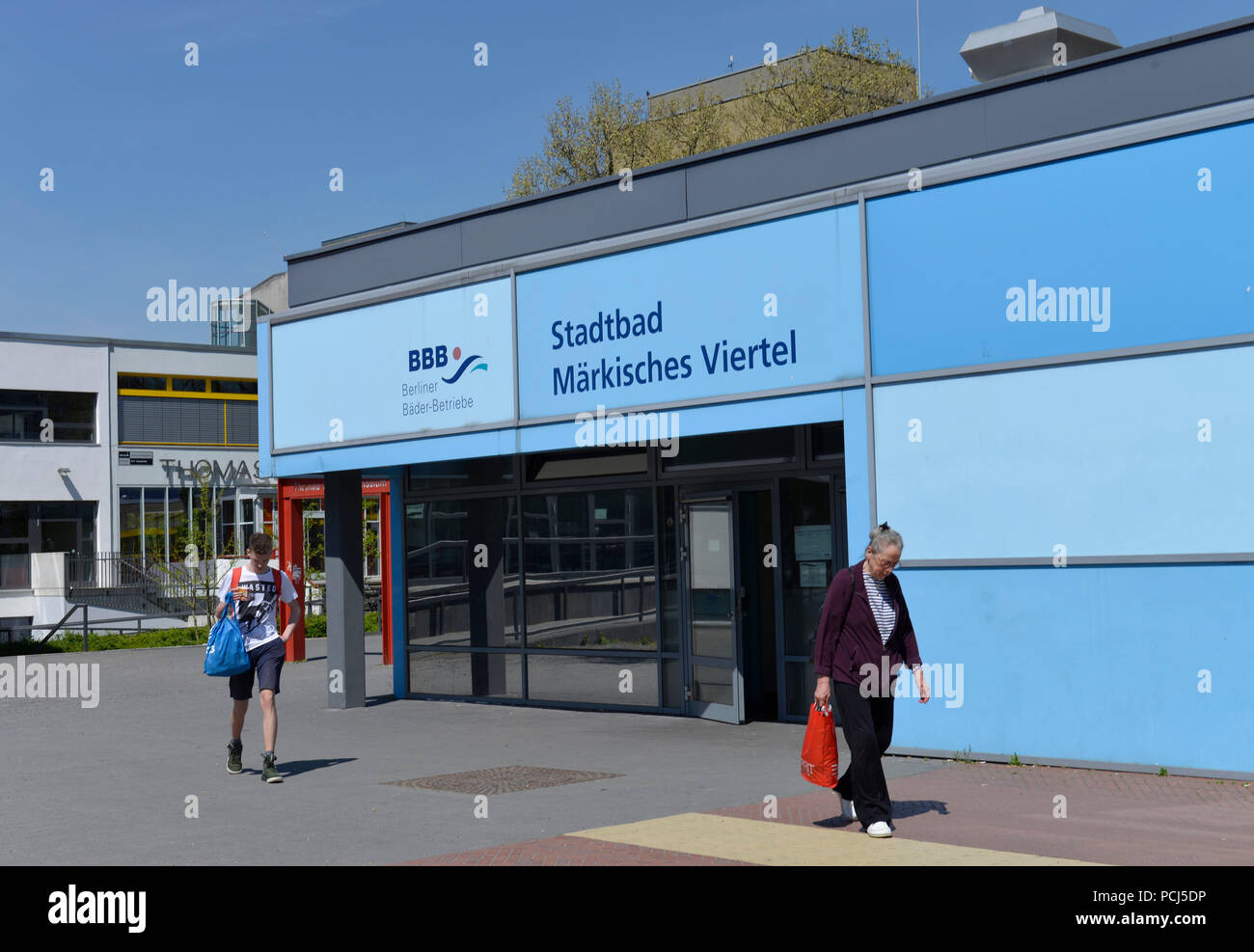 Stadtbad, Maerkisches Zentrum, Maerkisches Viertel, Wedding, Berlin, Deutschland Banque D'Images