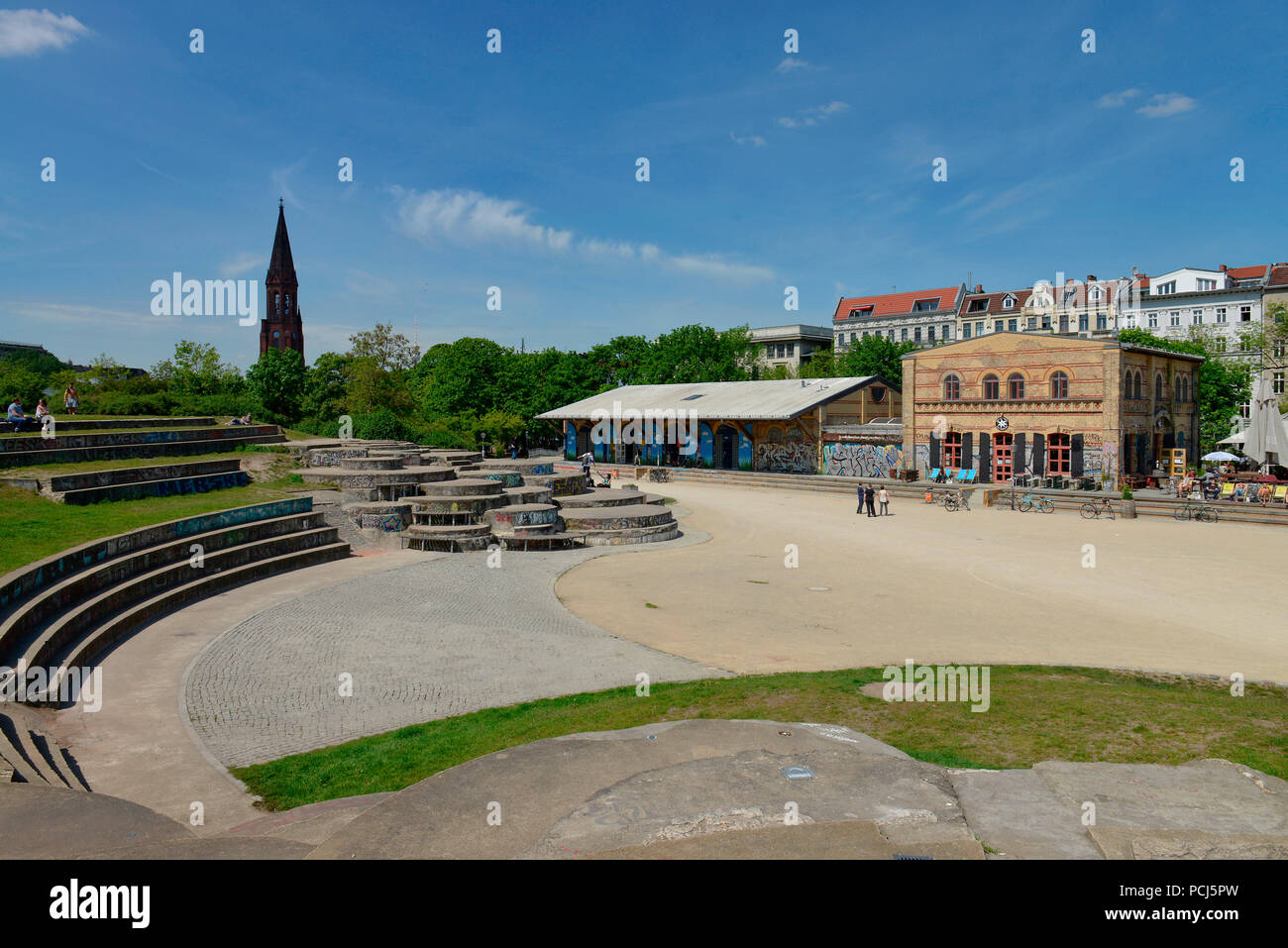 Parc Goerlitzer, Kreuzberg, Berlin, Deutschland, G÷rlitzer Park Banque D'Images
