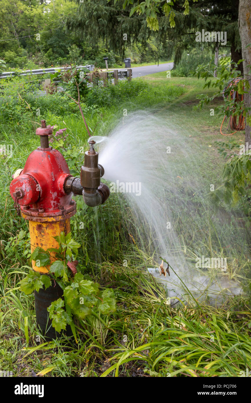 Parchemin, Michigan - à la suite de la découverte de concentrations élevées de PFA dans le parchemin de l'eau potable, des efforts sont en cours pour relier la ville' Banque D'Images