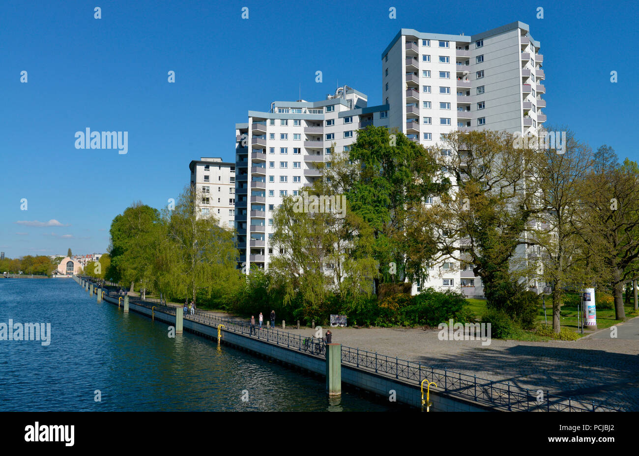 Wohnhaus, Greenwichpromenade, Tegeler See, Tegel, Reinickendorf, Berlin, Deutschland Banque D'Images