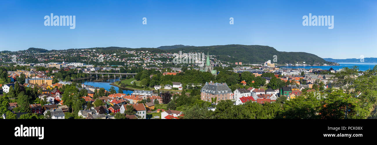 Vue aérienne de Trondheim Banque D'Images