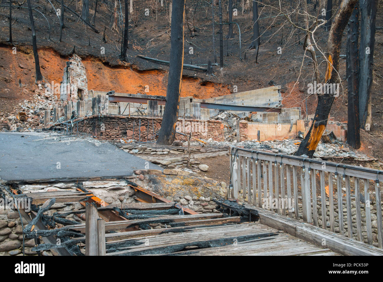 Les dégâts causés par le feu, Novembre, 2016, Gatlinburg, TN, USA, par Bill Lea/Dembinsky Assoc Photo Banque D'Images