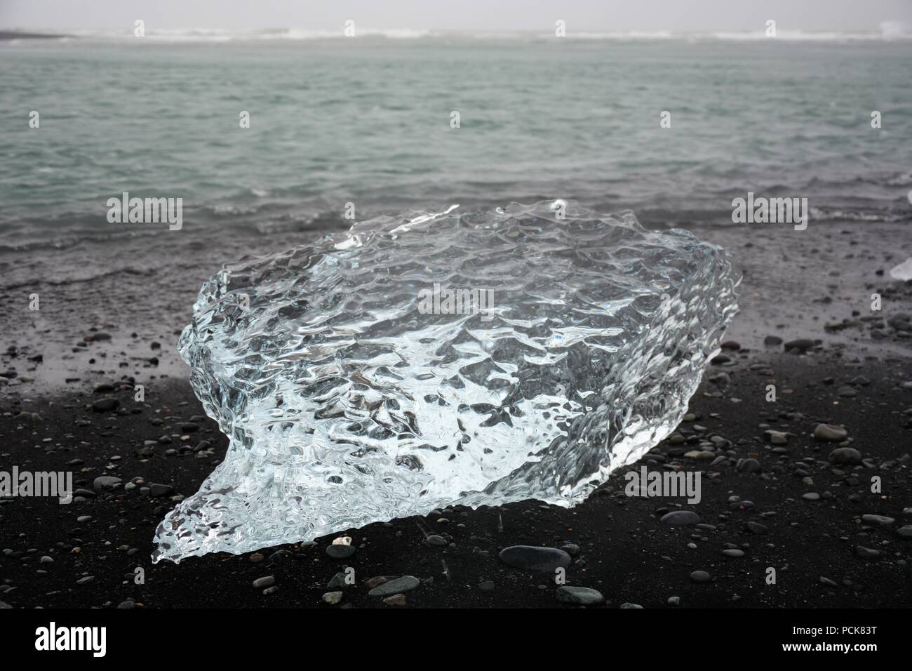 Plage du diamant dans le sud de l'Islande Glacier Jökulsárlón Banque D'Images Plage du diamant dans le sud de l'Islande Glacier Jökulsárlón Banque D'Images