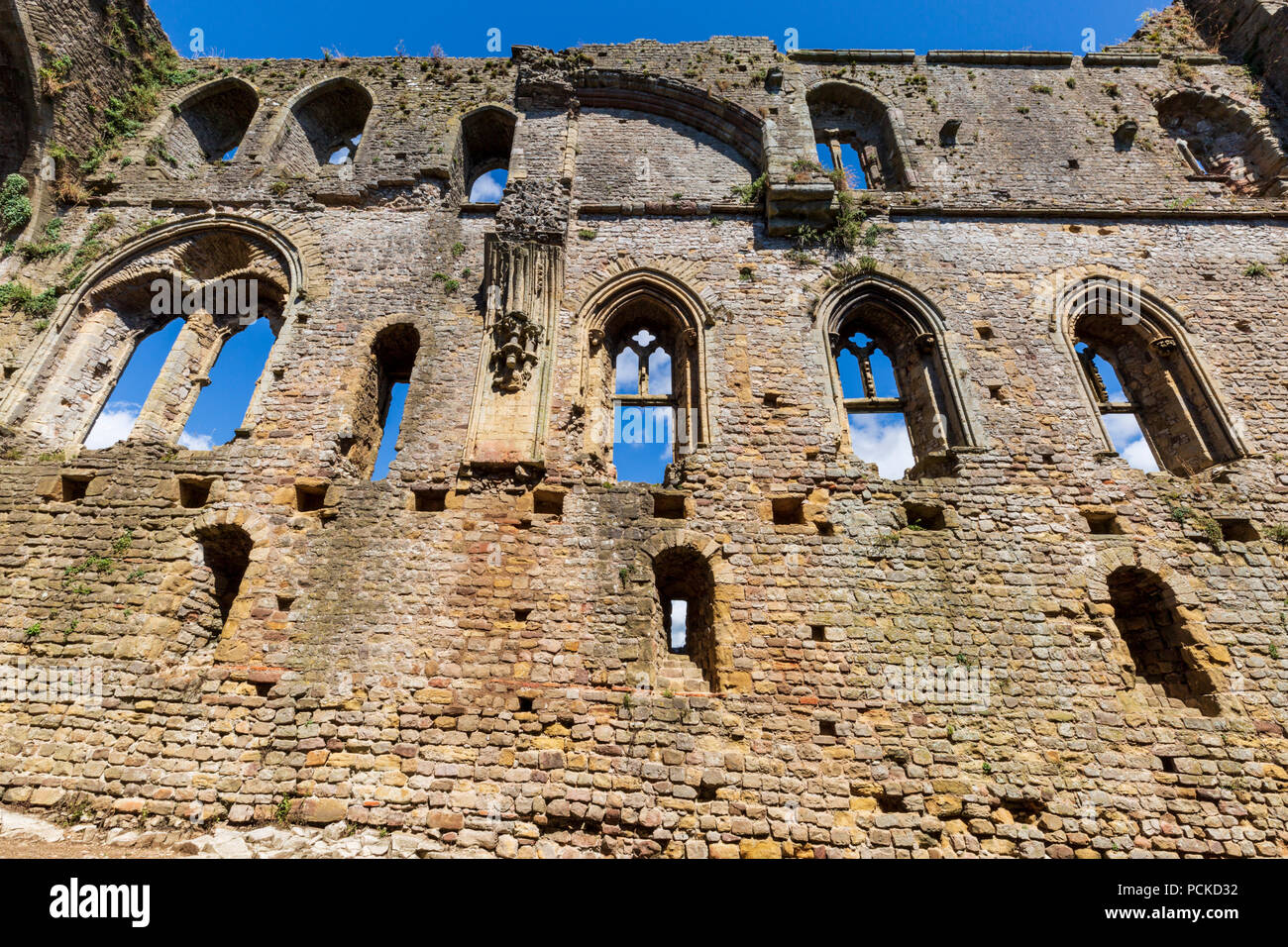 L'intérieur de la Grande Tour, le château de Chepstow, au Pays de Galles Banque D'Images