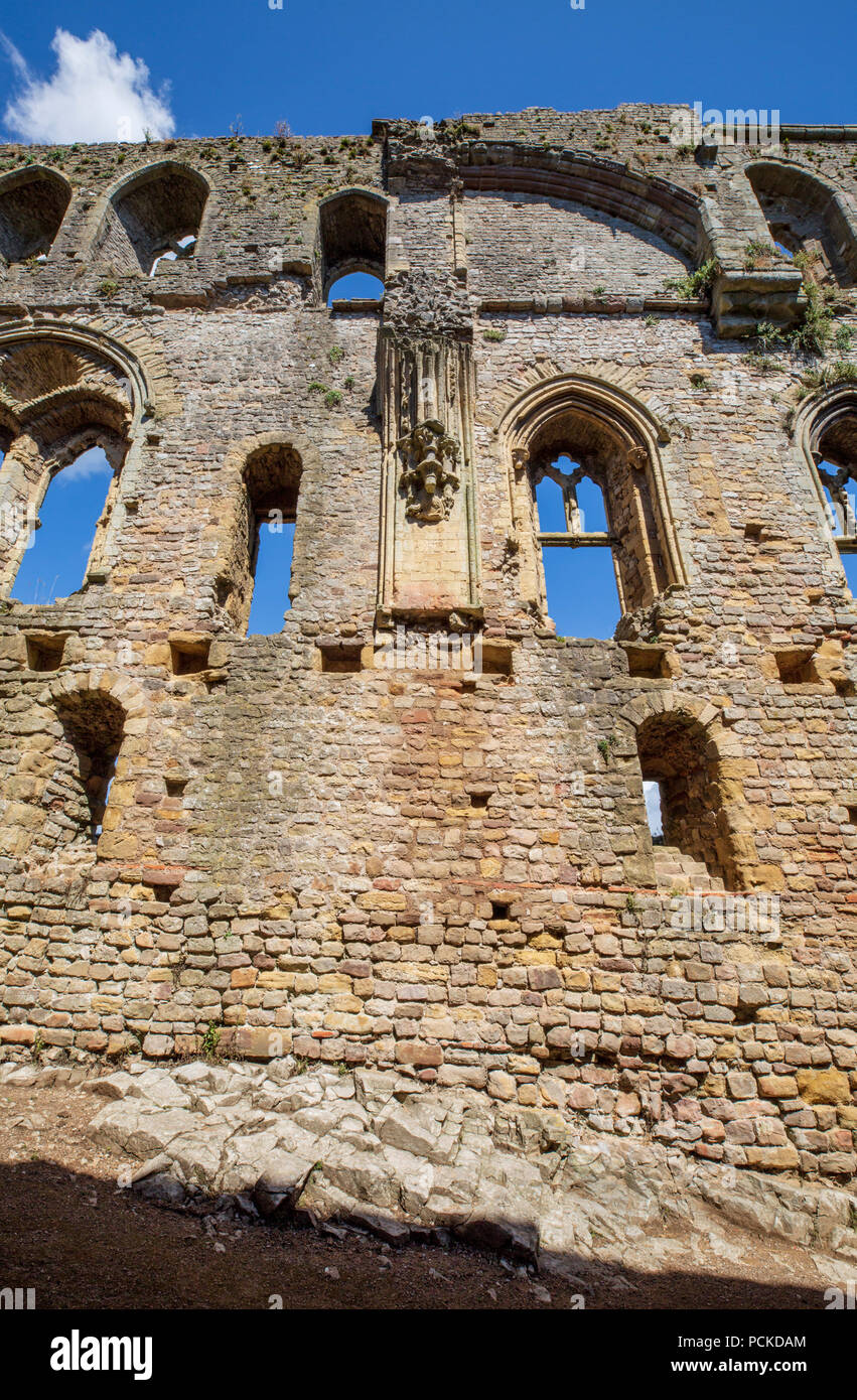 L'intérieur de la Grande Tour, le château de Chepstow, au Pays de Galles Banque D'Images