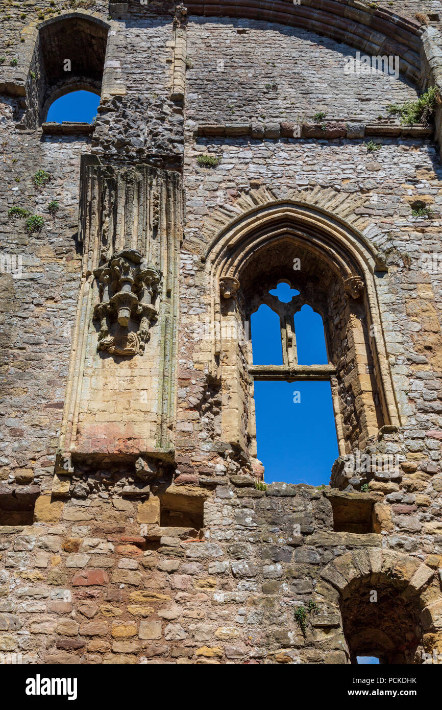 L'intérieur de la Grande Tour, le château de Chepstow, au Pays de Galles Banque D'Images