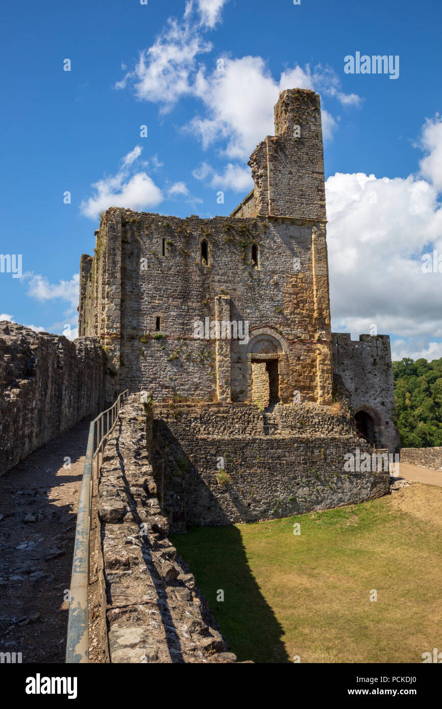 La Grande Tour au château de Chepstow, Monmouthshire, pays de Galles Banque D'Images
