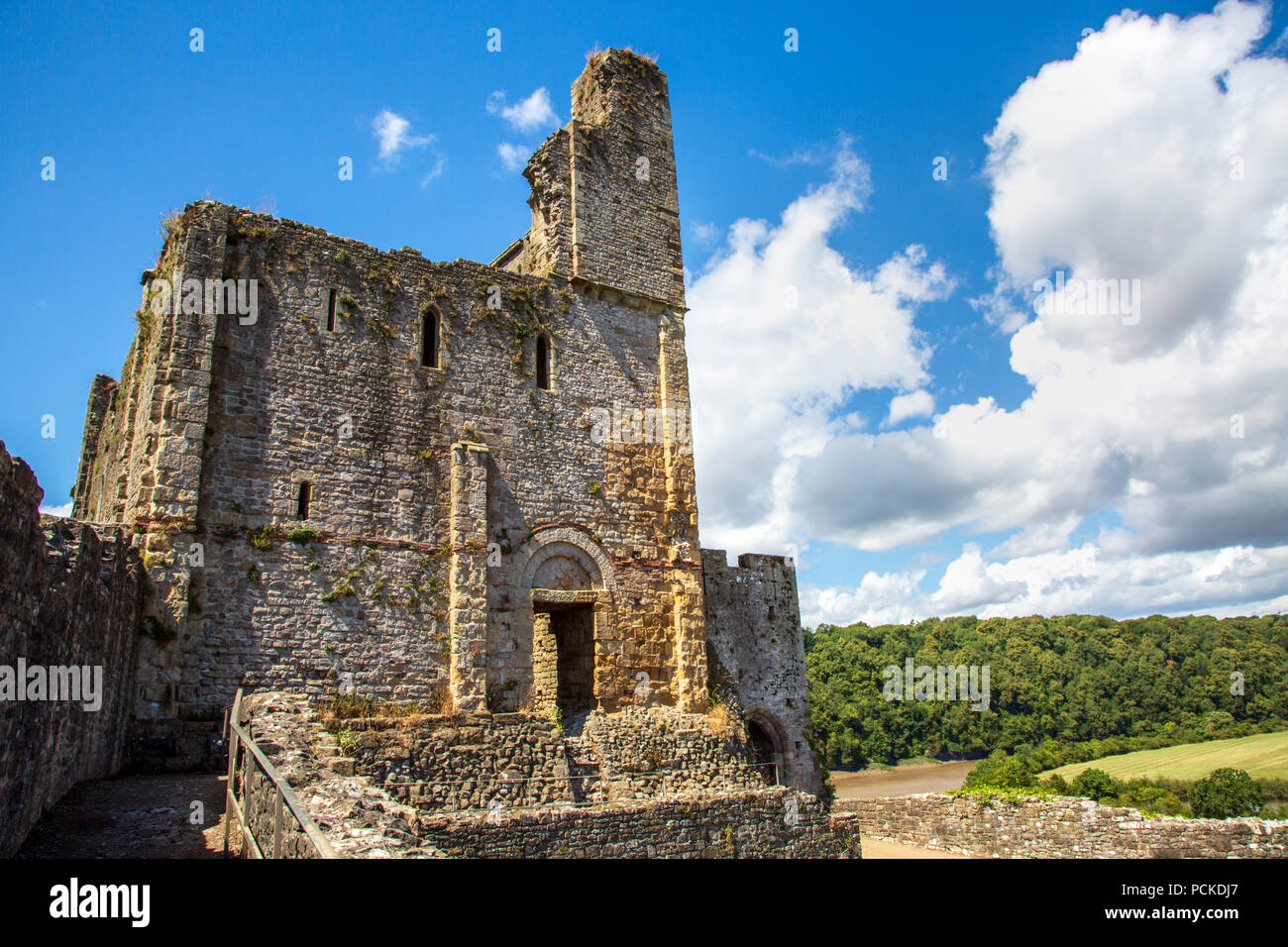 La Grande Tour au château de Chepstow, pays de Galles Banque D'Images