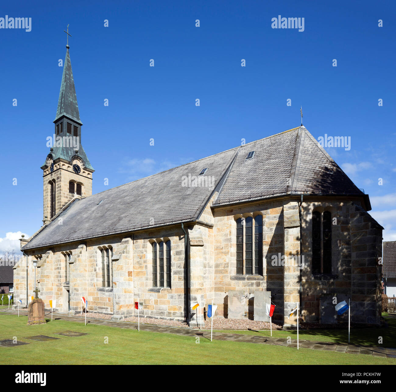 Église catholique de Saint Jean le Baptiste, Bad Bentheim, Basse-Saxe, Allemagne Banque D'Images