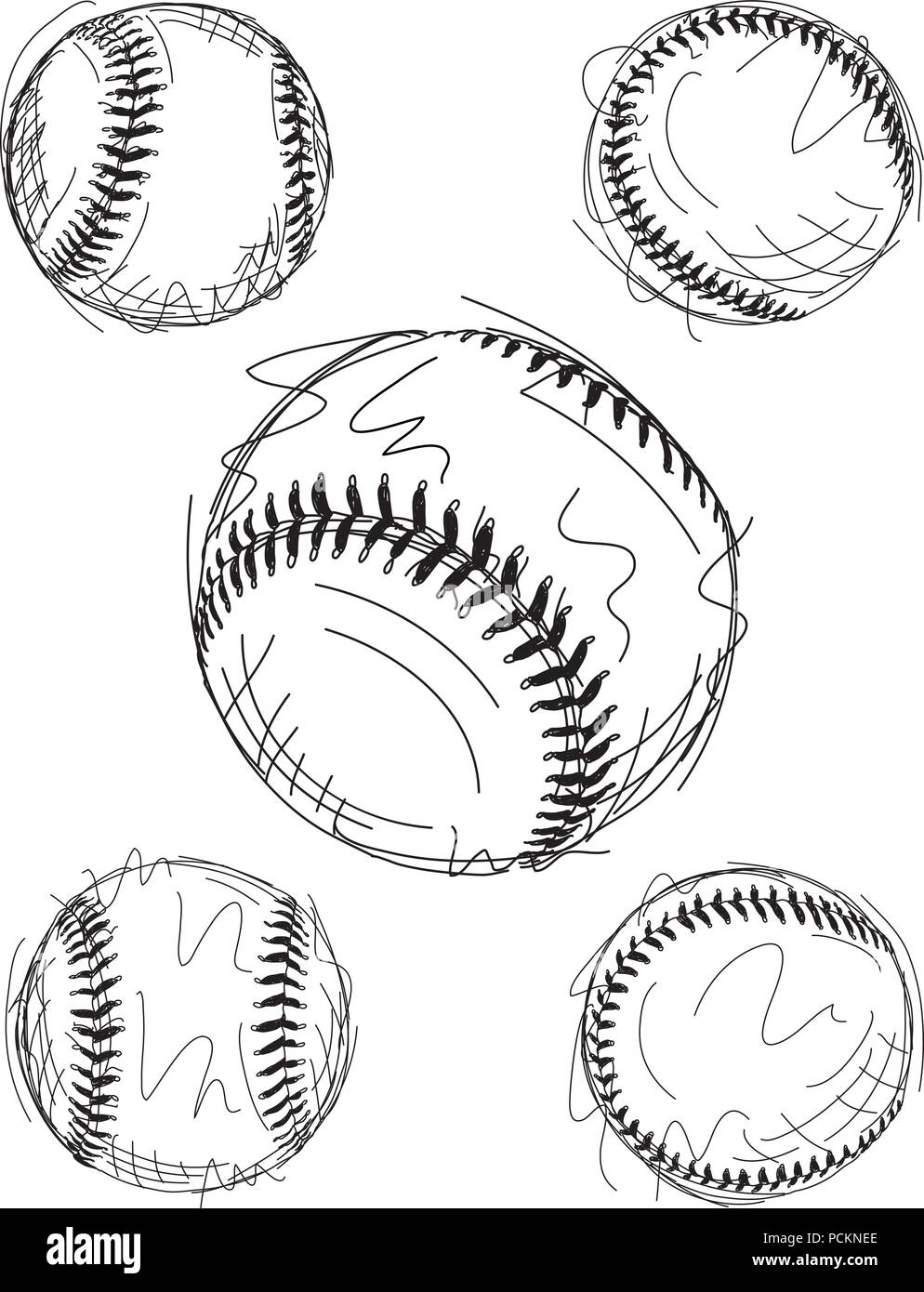 Croquis de base-ball Illustration de Vecteur