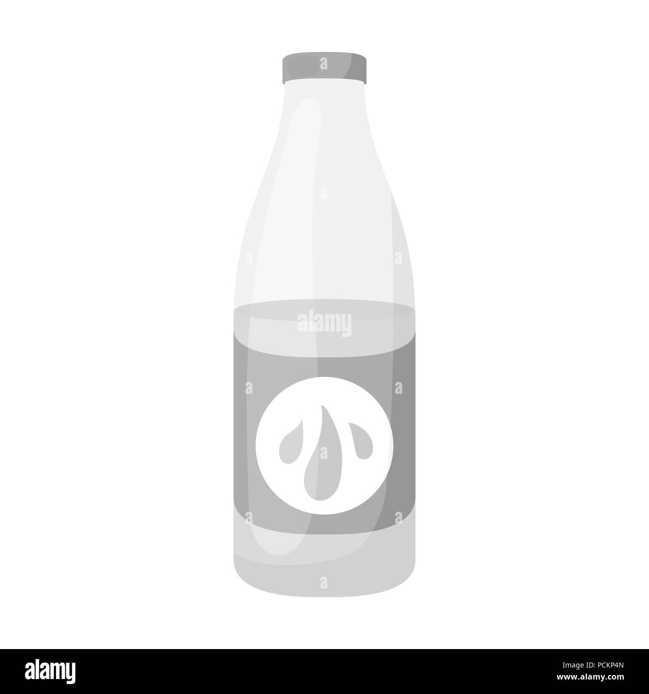 Dans l'icône Lotion style monochrome isolé sur fond blanc. Symbole de soin de peau vector illustration. Illustration de Vecteur