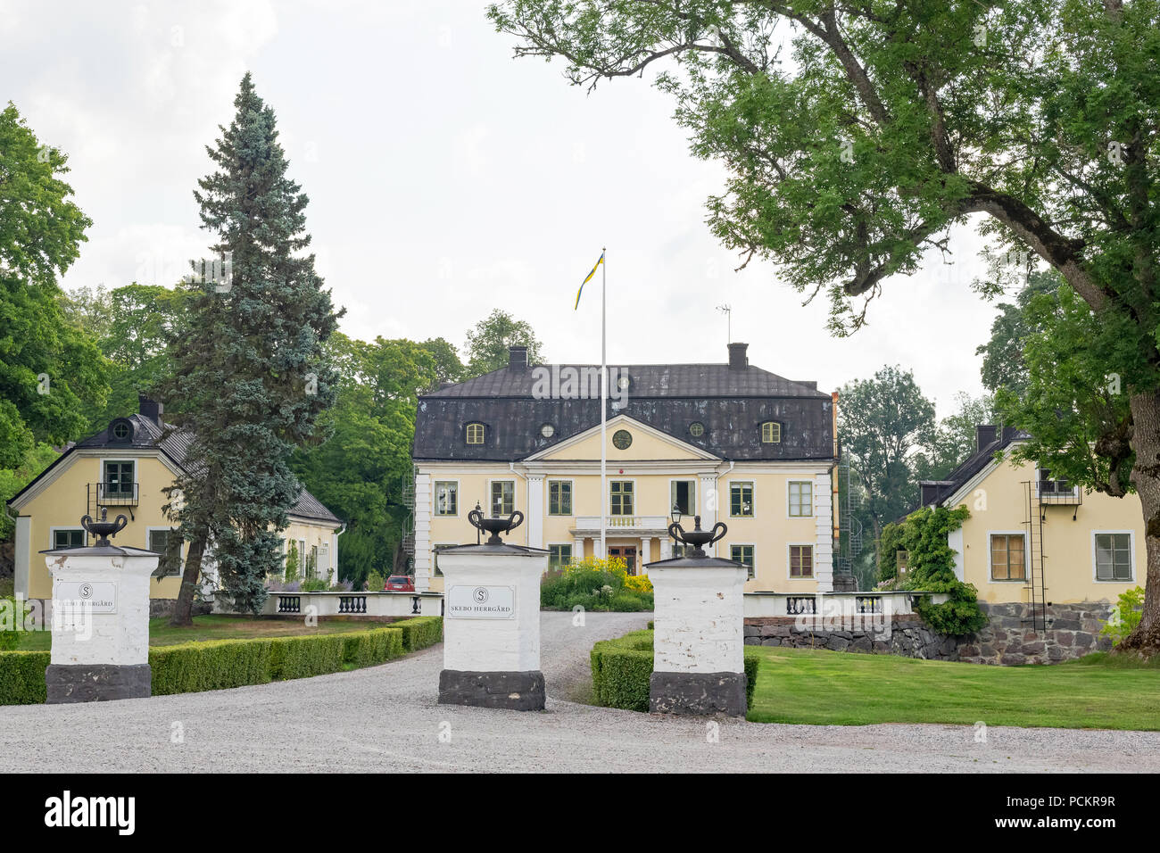 SKEBOBRUK, SUÈDE, LE 2 AOÛT 2018 : Skebobruk est la plus ancienne iron works dans Uppland, dans un magnifique cadre. Banque D'Images