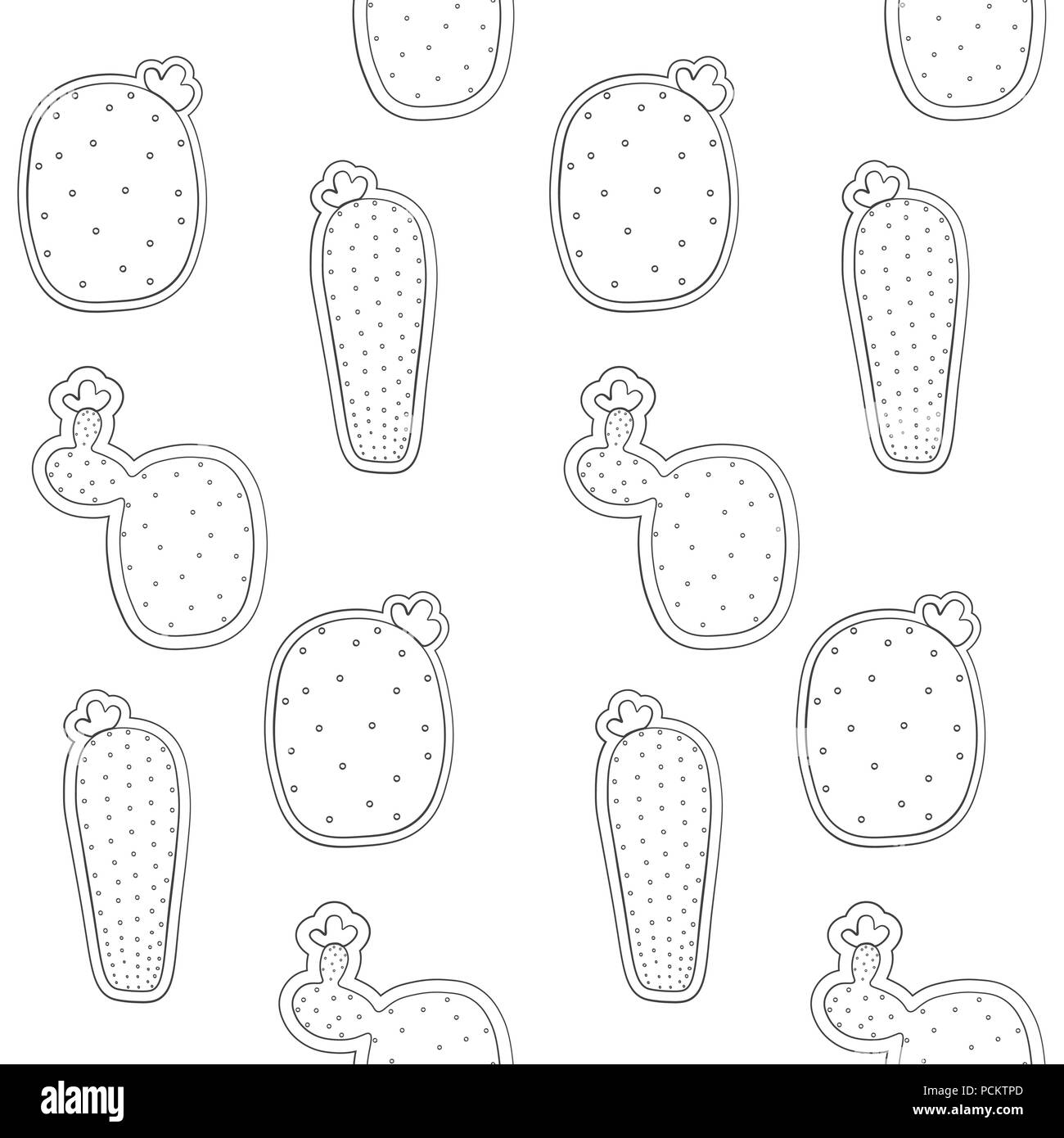 Schéma d'une fleur de cactus mexicain. Collection de patchs de cactus. Sans arrière-plan. doodle Cactus Vector EPS 10 Illustration de Vecteur