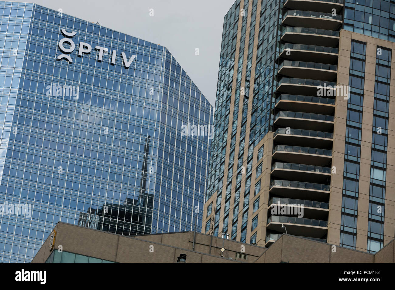 Un logo affiche à l'extérieur du siège de Veral Security, Inc., à Denver, Colorado, le 22 juillet 2018. Banque D'Images