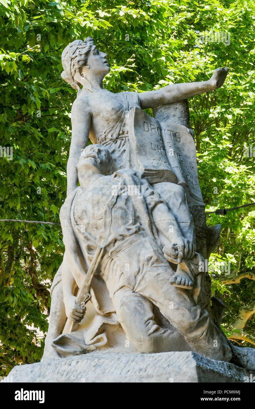 Monument de la résistance, Barjols, France, Var Banque D'Images