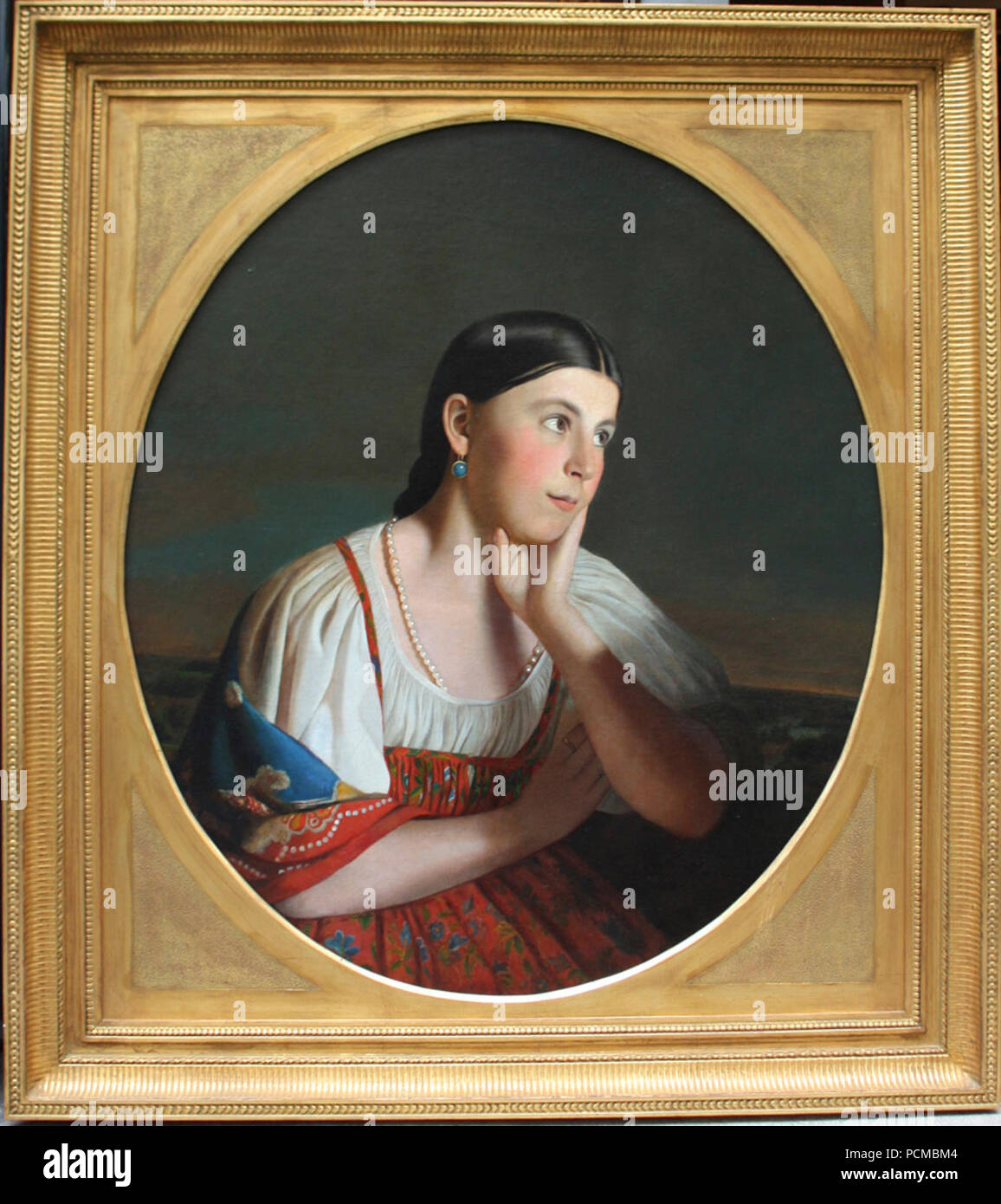 Alexeï Venetsianov (fédération, 1780 - 1847) - Portrait d'un paysan. Banque D'Images