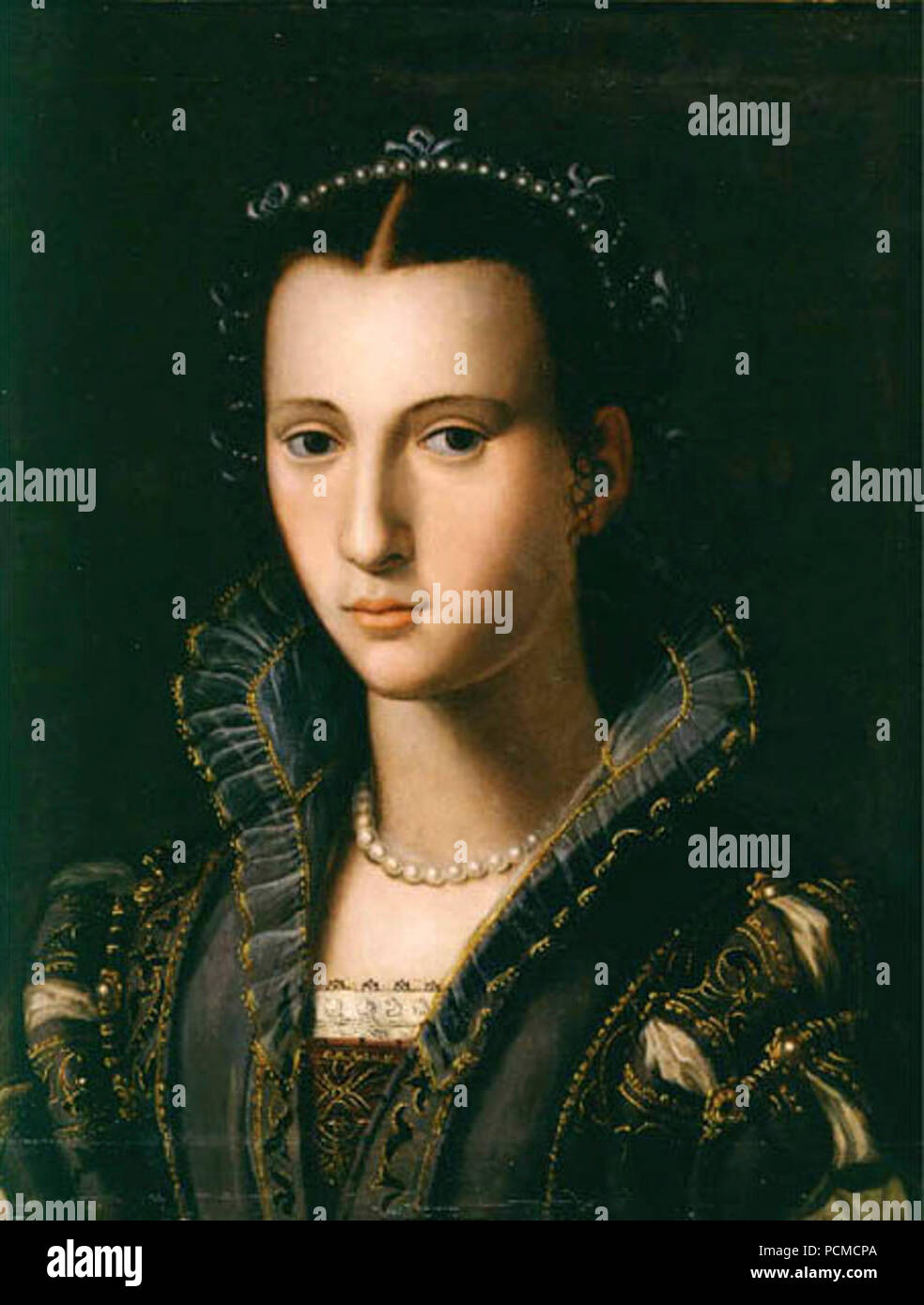 Alessandro Allori - Retrato de Dama Florentina 01-1. Banque D'Images