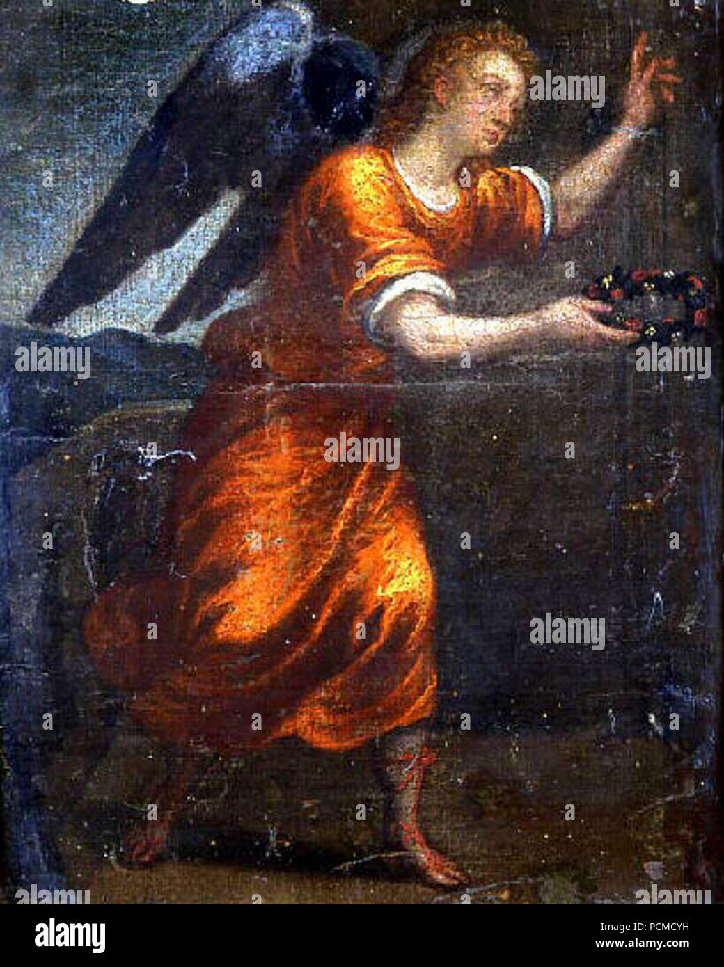 Alessandro Maganza Angel de la Anunciación M Chambéry. Banque D'Images