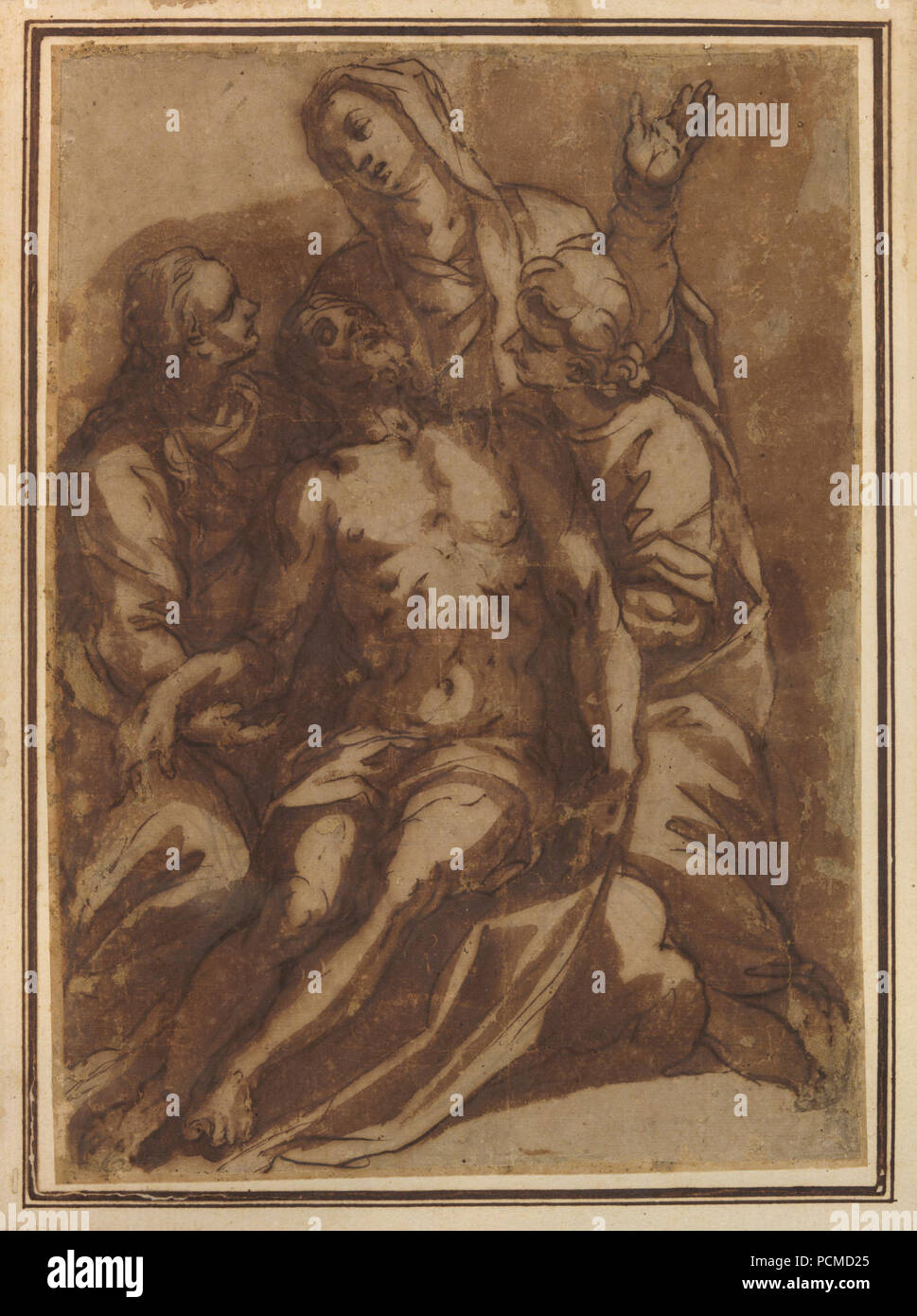 Alessandro Maganza - Sepultamento de N. S. Jesus Cristo. Banque D'Images